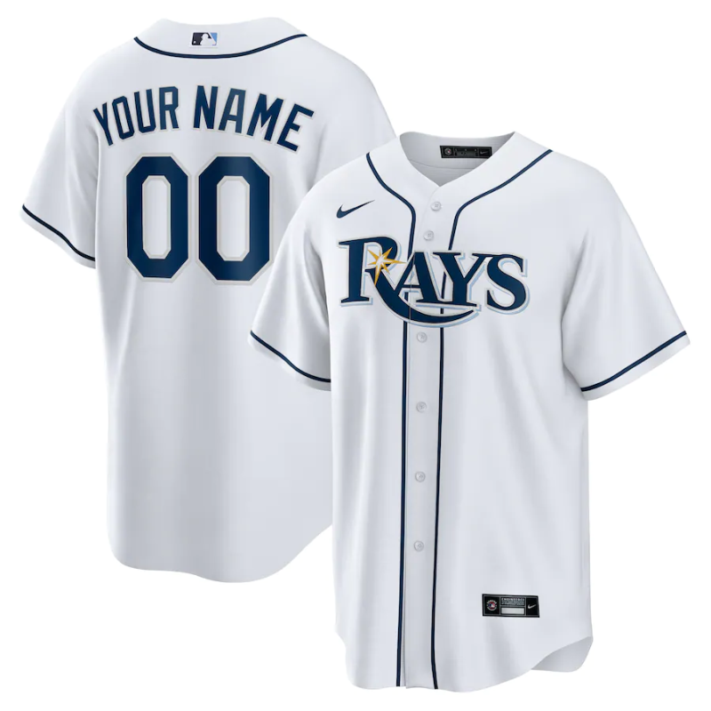 Tampa Bay Rays Team 2022 White Home Custom Jersey Unisex Pro Official - Jersey Teams World