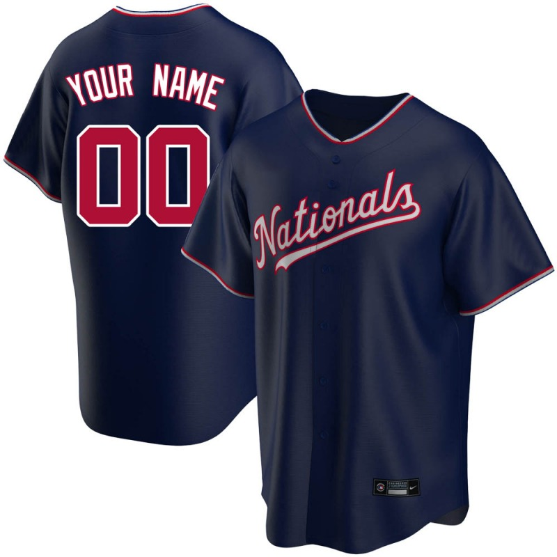 Washington Nationals Team 2022 Navy Custom Jersey Unisex Pro Official - Jersey Teams World