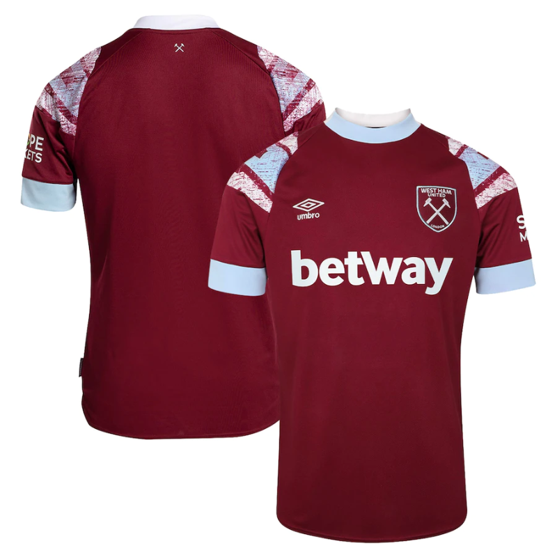 West Ham United Home Shirt 2023 Custom Unisex Jersey - Jersey Teams World
