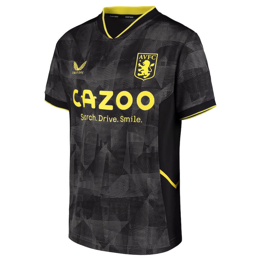 Any Name Aston Villa Third Shirt 2022-23 Custom Unisex Jersey - Black - Jersey Teams World