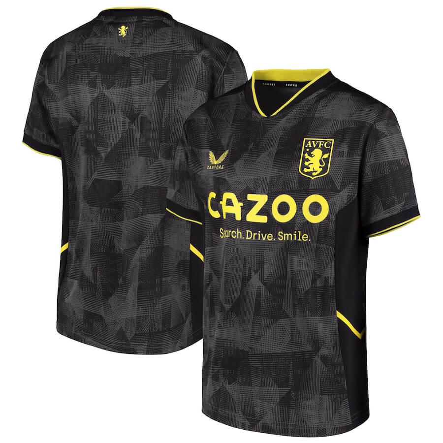 Any Name Aston Villa Third Shirt 2022-23 Custom Unisex Jersey - Black - Jersey Teams World