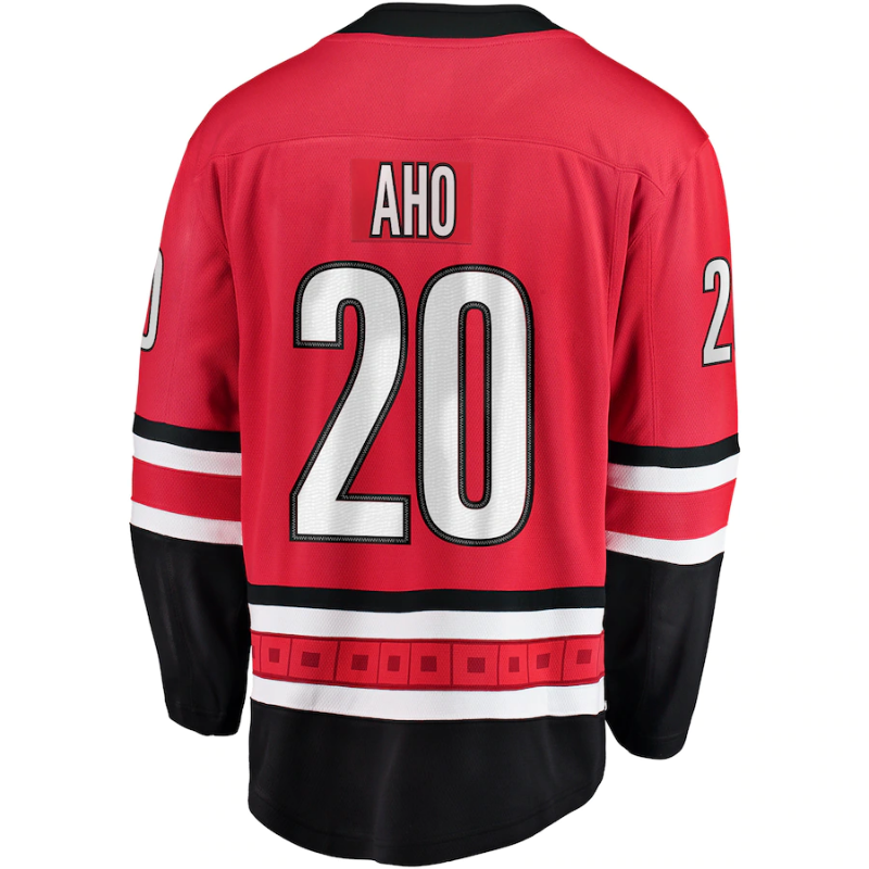Sebastian Aho - 20 Carolina Hurricanes Player Jersey Pro Official- Red - Jersey Teams World