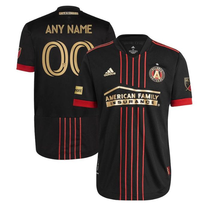 Atlanta United FC 2021 The BLVCK Kit Custom Jersey - Black - Jersey Teams World