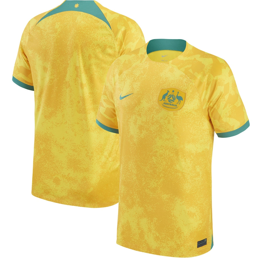 Australia National Team Home Stadium Shirt 2022 customized Jersey Unisex - Yellow - Jersey Teams World