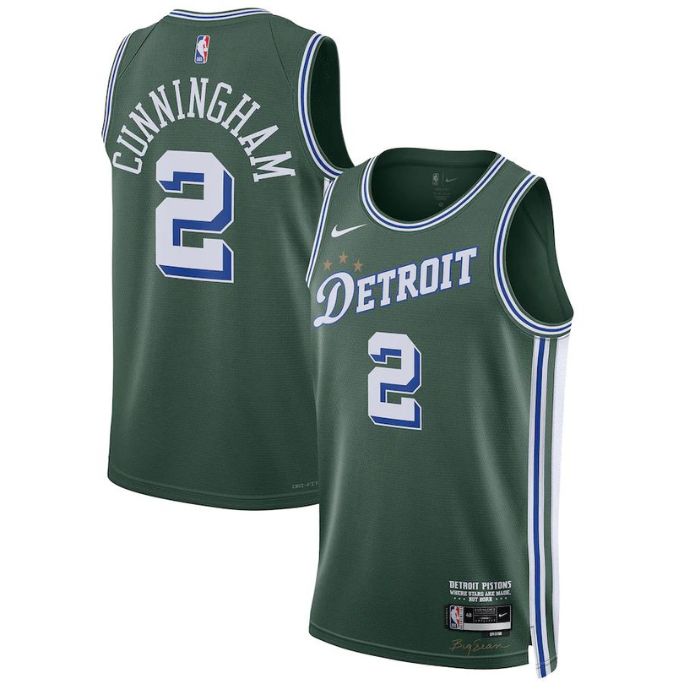 Cade Cunningham Detroit Pistons Unisex 2023 Swingman Jersey - City Edition - Green - Jersey Teams World