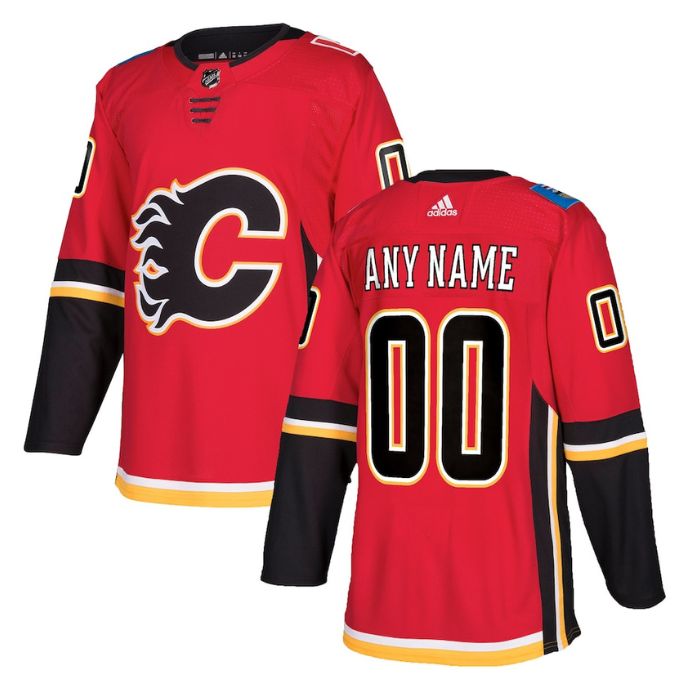 Calgary Flames Team Unisex Personalized Jersey - Red - Jersey Teams World