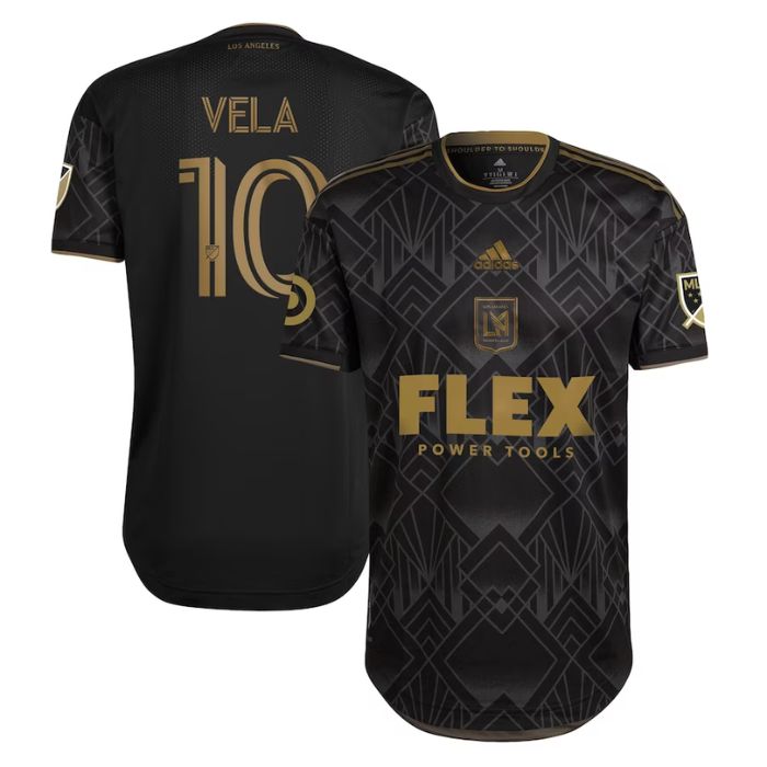 Carlos Vela LAFC 2022 5 Year Anniversary Kit Player Jersey - Black - Jersey Teams World