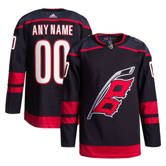 Carolina Hurricanes Unisex Alternate Primegreen Pro Personalized Jersey - Black - Jersey Teams World
