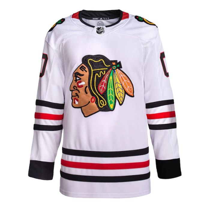 Chicago Blackhawks Unisex Away Primegreen Pro Personalized Jersey - White - Jersey Teams World