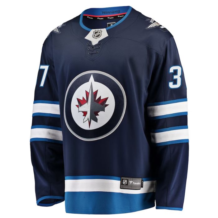 Connor Hellebuyck Winnipeg Jets Team Breakaway Unisex Player Jersey - Navy - Jersey Teams World
