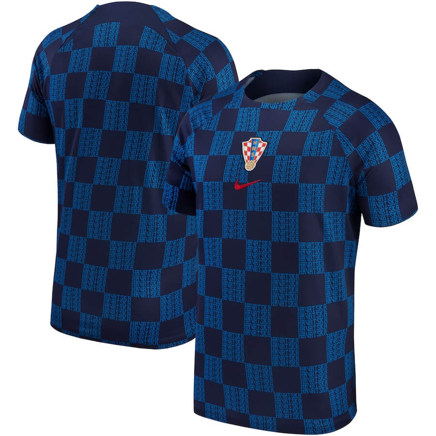 Croatia National Team Shirt 2022/23 Pre-Match Top Unisex - Navy - Jersey Teams World