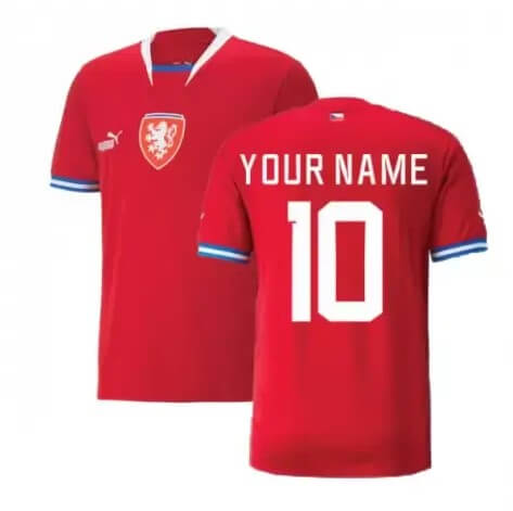Czech Republic National Team Home Shirt 2022 customized Jersey Unisex - Red - Jersey Teams World