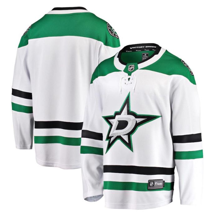 Dallas Stars Team Breakaway Away Unisex Personalized Jersey - White - Jersey Teams World