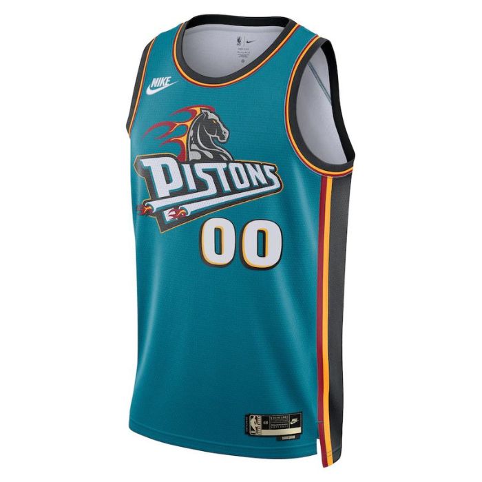 Detroit Pistons Unisex 2023 Custom Swingman Pro Custom Jersey - Classic Edition - Teal - Jersey Teams World