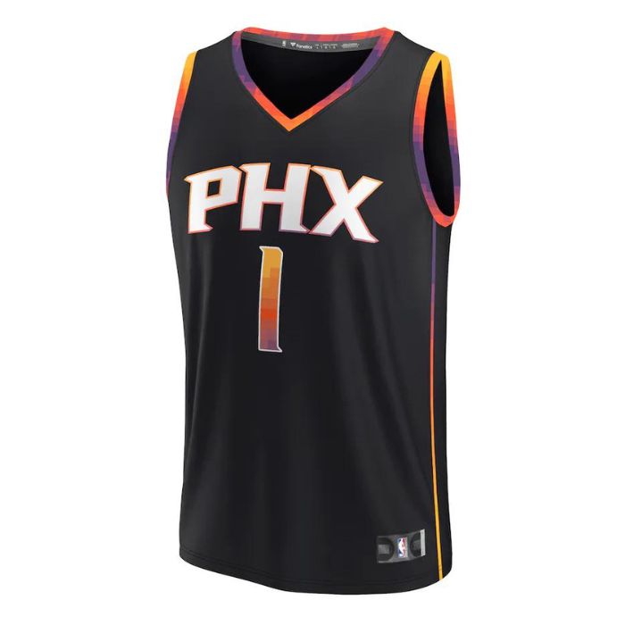 Devin Booker Phoenix Suns 2023 Fast Break Player Jersey Black - Statement Edition - Jersey Teams World