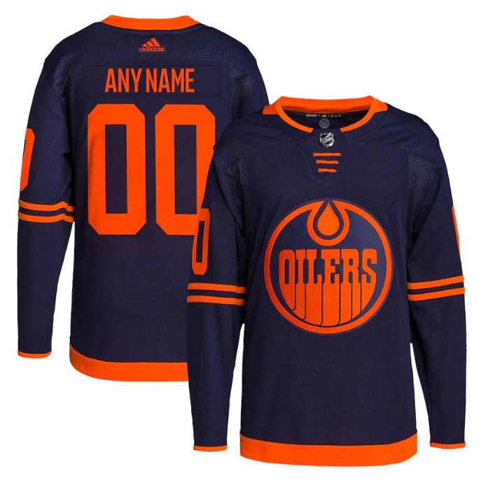 Edmonton Oilers Alternate Primegreen Unisex Pro Personalized Jersey - Navy - Jersey Teams World