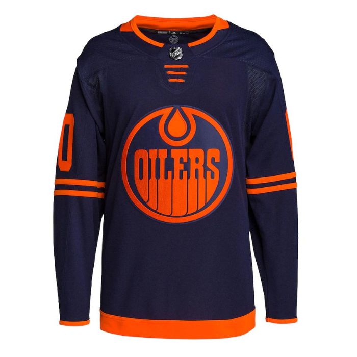 Edmonton Oilers Alternate Primegreen Unisex Pro Personalized Jersey - Navy - Jersey Teams World