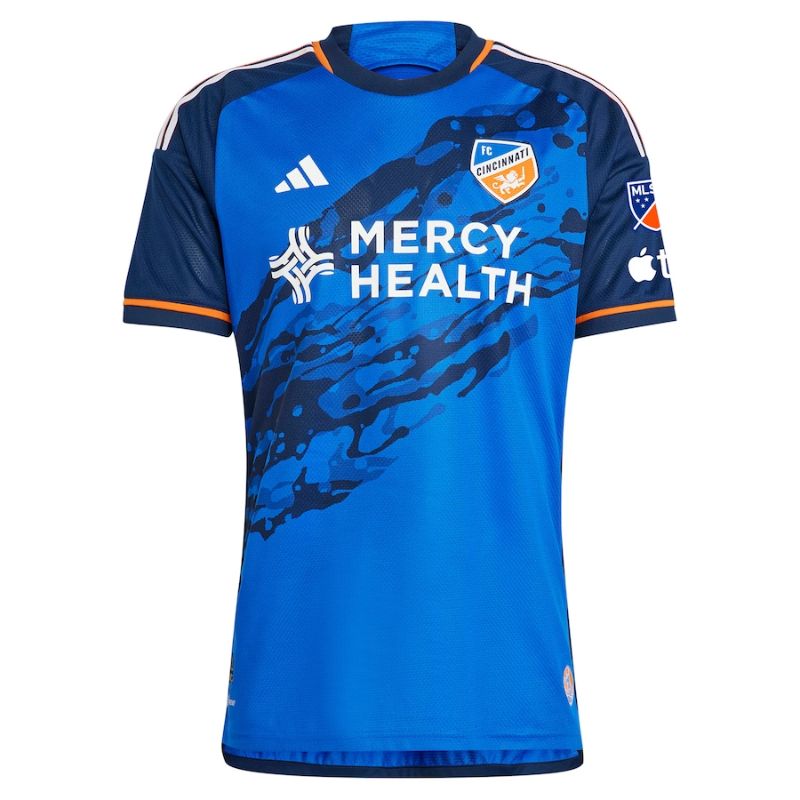 FC Cincinnati  Unisex Shirt 2023 River Kit Custom Jersey - Blue - Jersey Teams World
