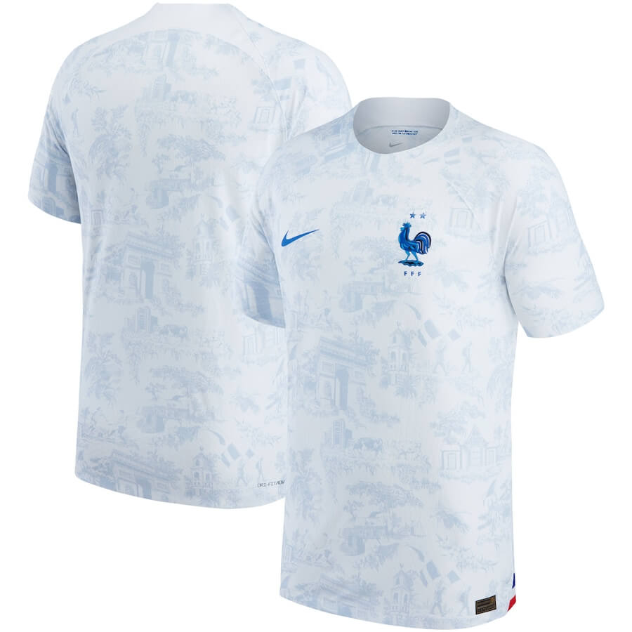 France National Team Away Match Shirt 2022 customized Jersey Unisex - White - Jersey Teams World