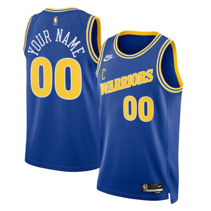Golden State Warriors Unisex 2023 Customized Swingman Jersey - Classic Edition - Blue - Jersey Teams World