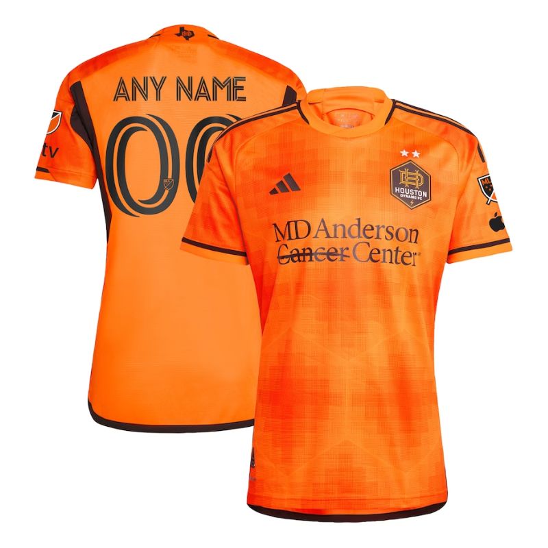 Houston Dynamo FC Unisex Shirt 2023 Custom Jersey - Orange - Jersey Teams World