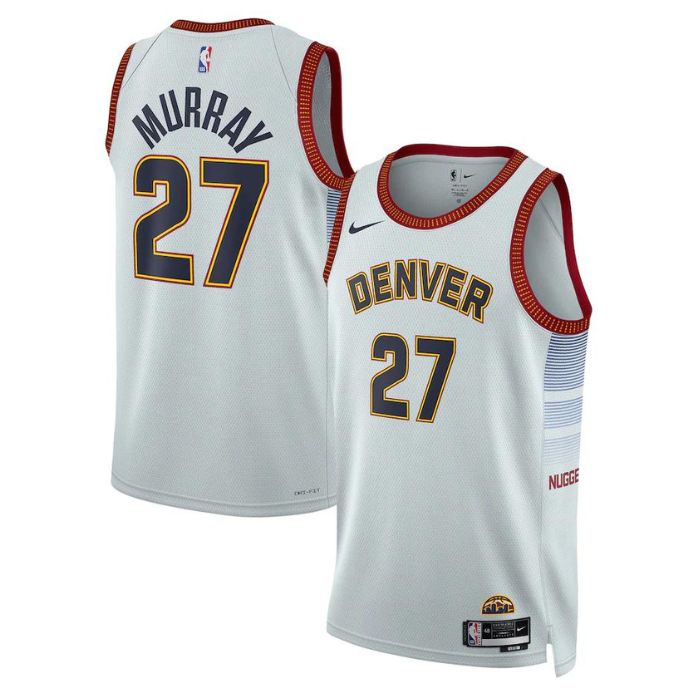 Jamal Murray Denver Nuggets Unisex 2023 Swingman Pro Official Jersey - City Edition - Silver - Jersey Teams World