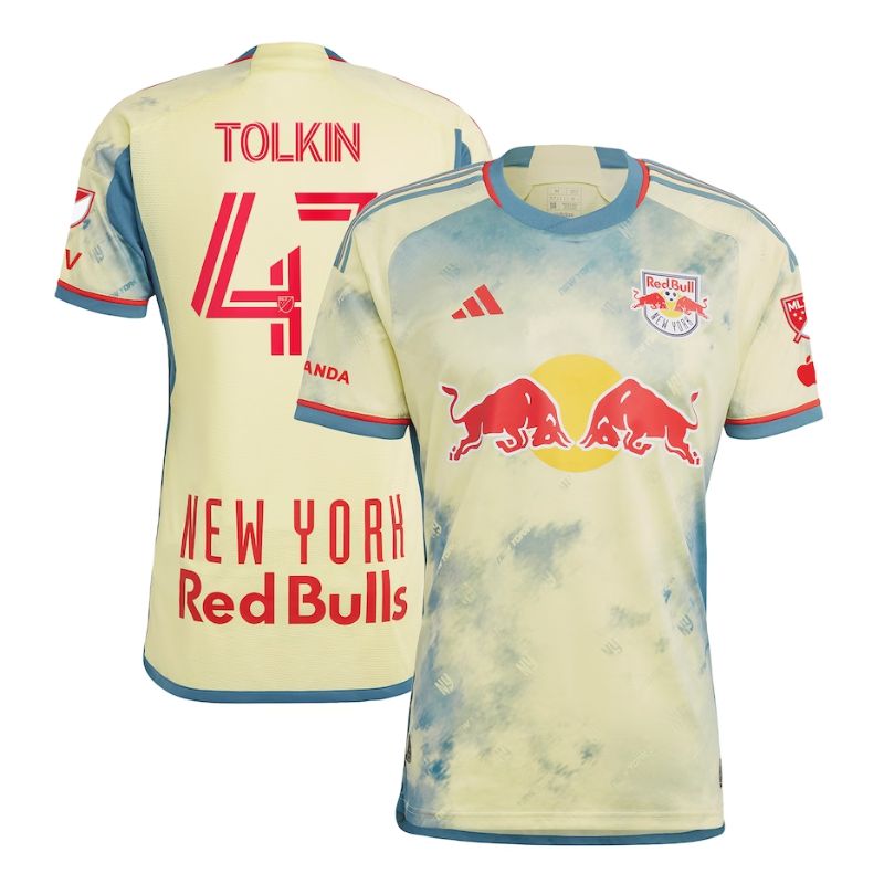 John Tolkin New York Red Bulls Unisex Shirt 2023/24 Player Jersey - Yellow - Jersey Teams World