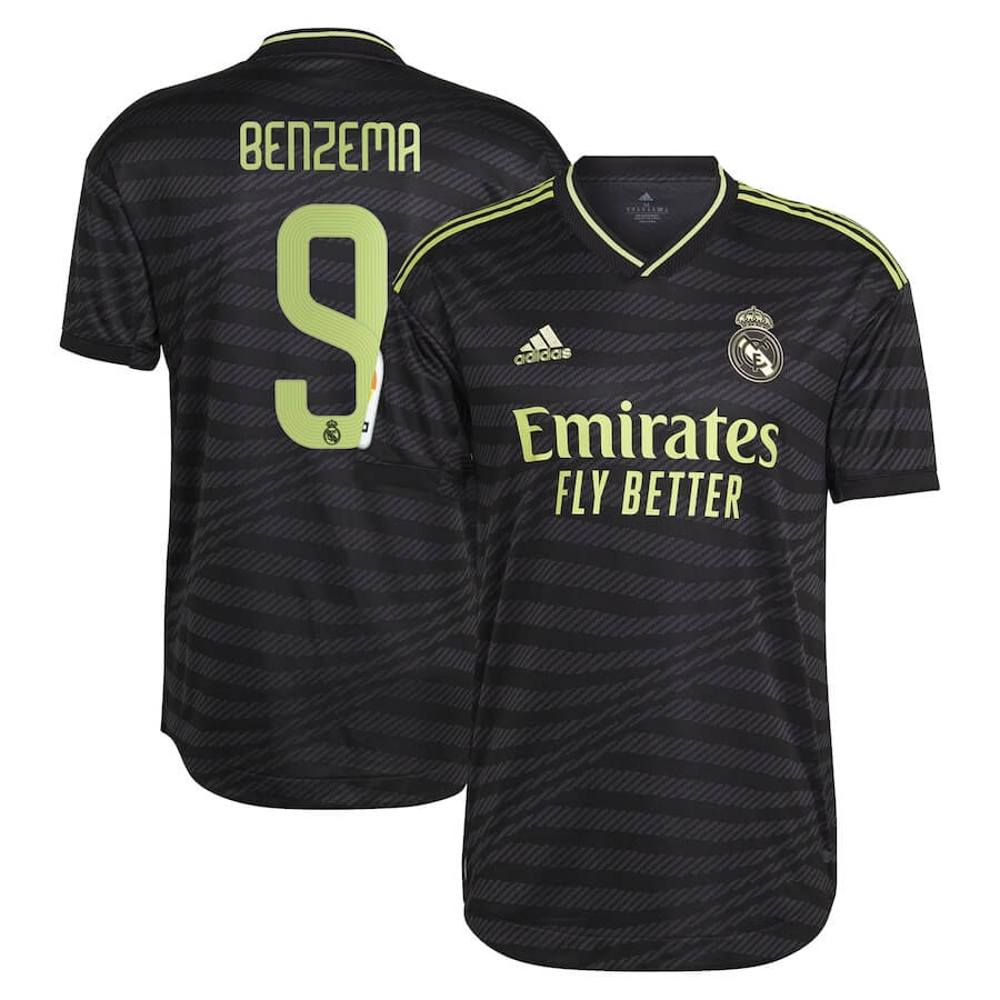 Karim Benzema Real Madrid Unisex Shirt 2023 Third Player Jersey - Black - Jersey Teams World