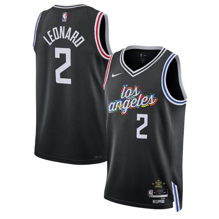 Kawhi Leonard LA Clippers Unisex 2023 Swingman Jersey - City Edition - Black - Jersey Teams World