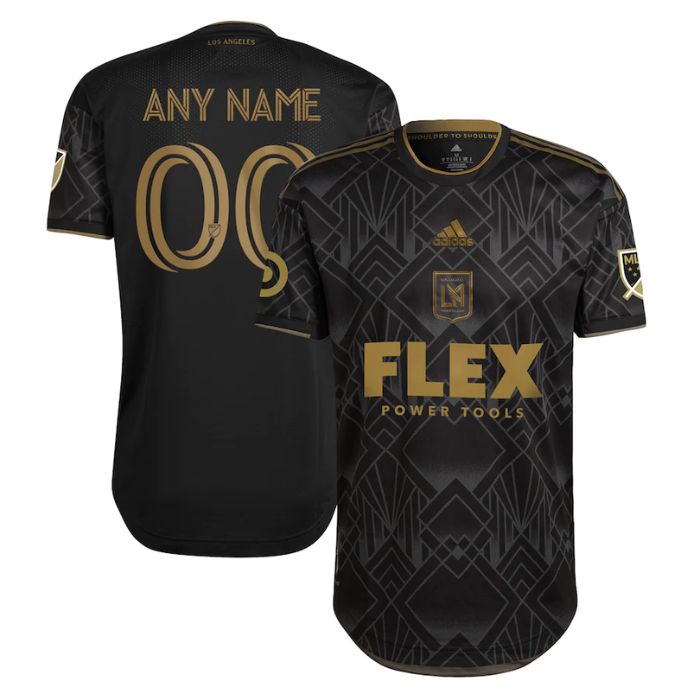 LAFC 2022 5 Year Anniversary Kit Custom Jersey - Black - Jersey Teams World