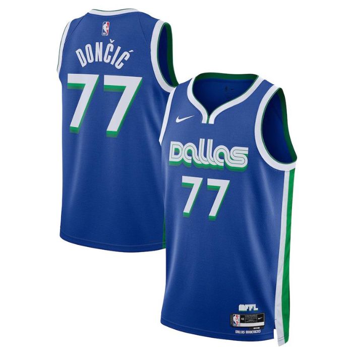 Luka Doncic Dallas Mavericks Unisex 2023 Swingman Pro Jersey - City Edition - Blue - Jersey Teams World
