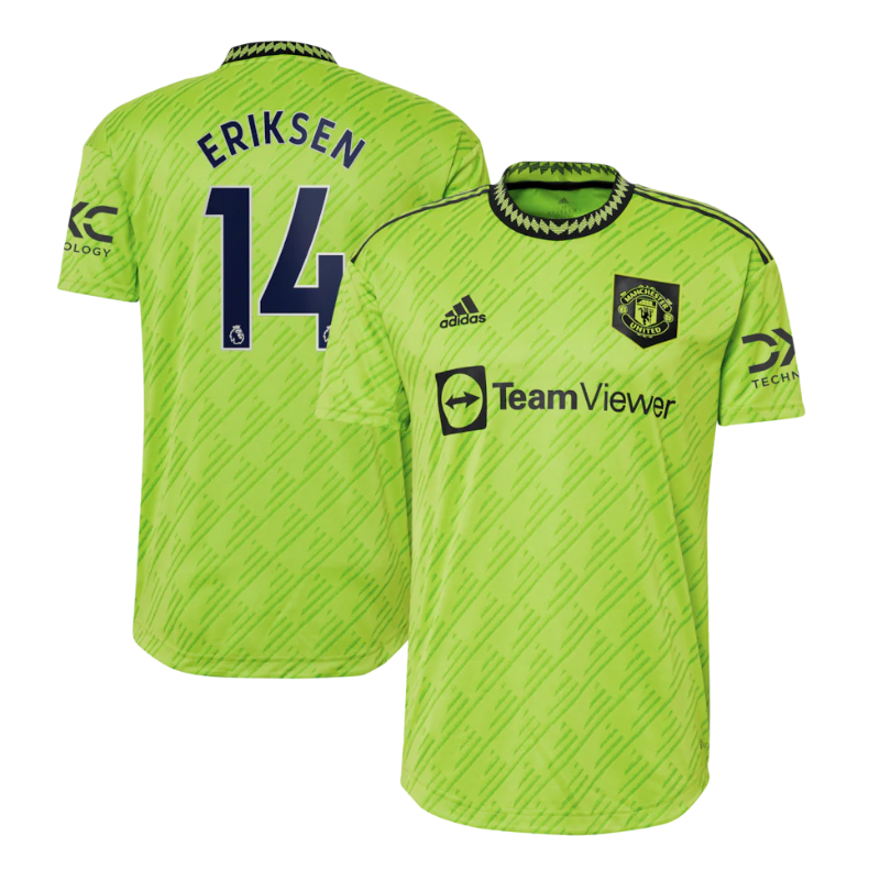 Manchester United Third Authentic Shirt 2022-23 with Eriksen 14 printing - Jersey Teams World