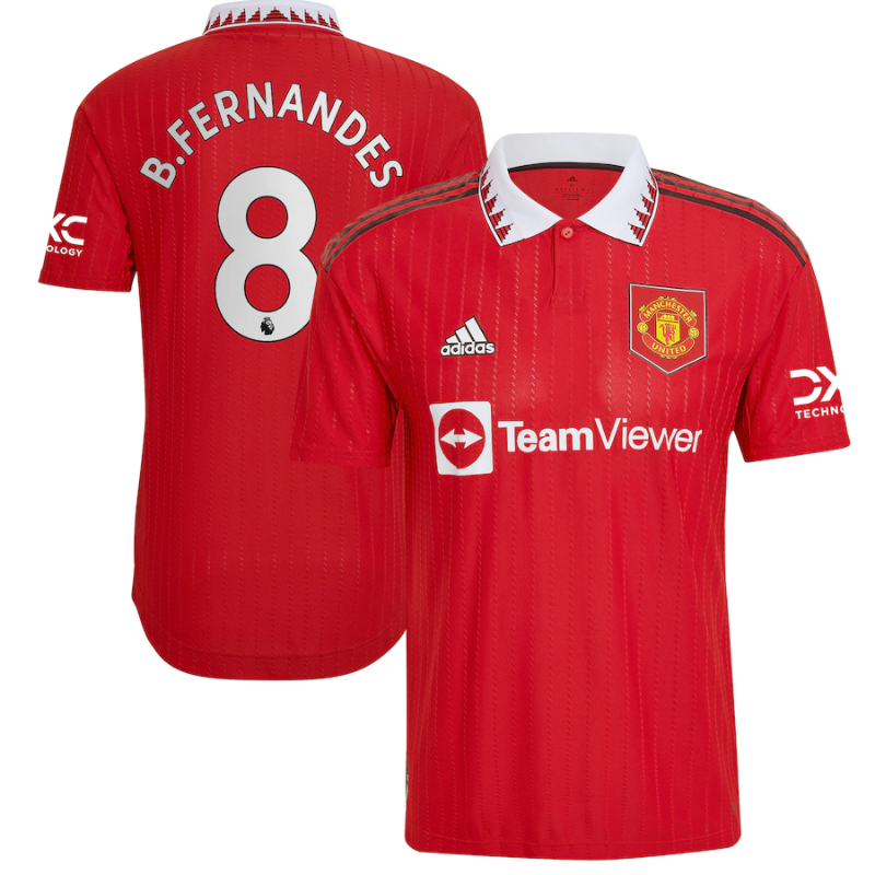 Manchester United Home Shirt 2022-23 with B.Fernandes 8 printing - Red - Jersey Teams World