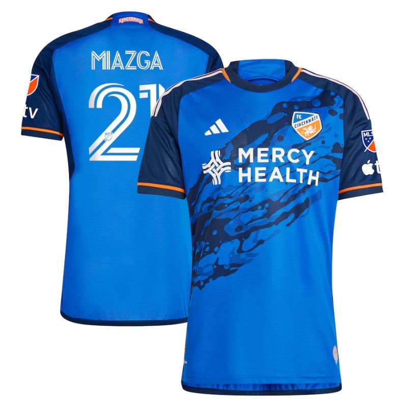 Matt Miazga FC Cincinnati Unisex Shirt 2023 River Kit Player Jersey - Blue - Jersey Teams World