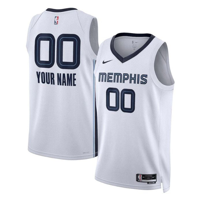 Memphis Grizzlies Unisex 2023 Swingman Custom Jersey White - Association Edition - Jersey Teams World