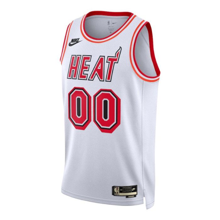 Miami Heat Unisex 2023 Custom Swingman Jersey - Classic Edition - White - Jersey Teams World