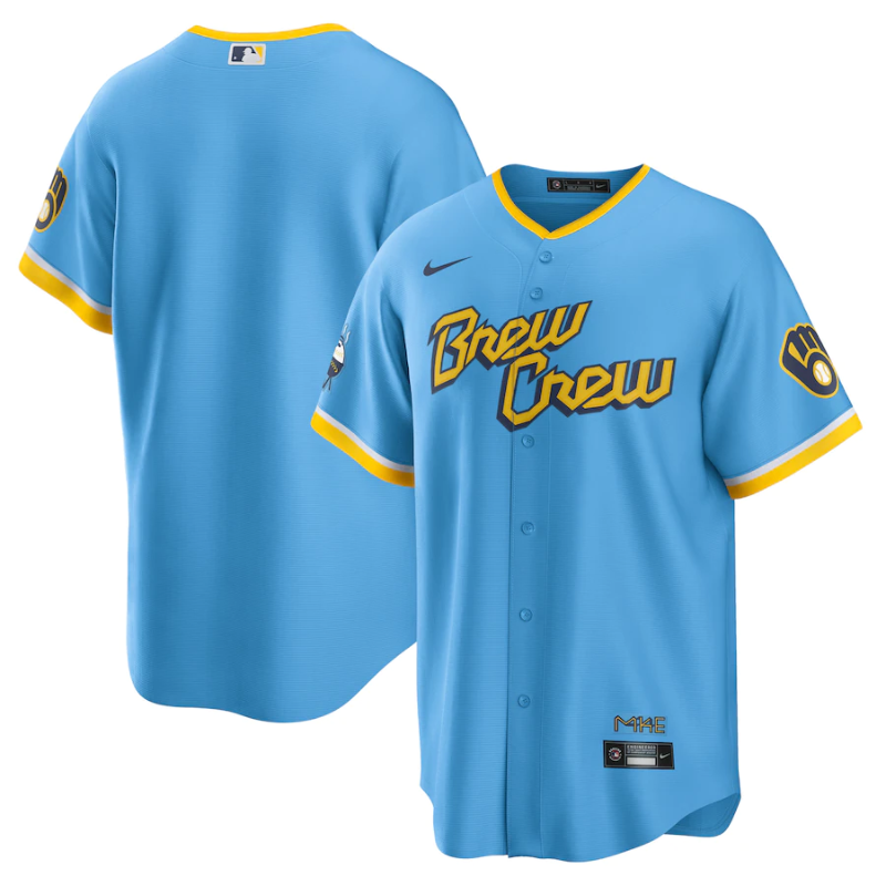 Milwaukee Brewers Powder Team 2022 Custom Jersey Unisex Pro Official Blue - Jersey Teams World