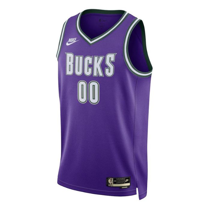 Milwaukee Bucks Unisex 2023 Custom Swingman Pro Official Jersey - Classic Edition - Purple - Jersey Teams World