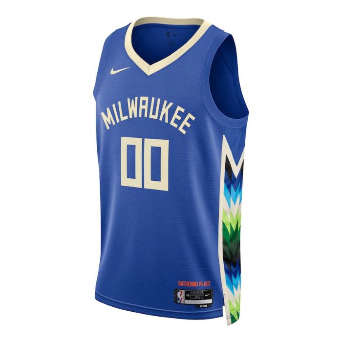 Milwaukee Bucks Unisex 2023 Swingman Custom Jersey - City Edition - Royal - Jersey Teams World