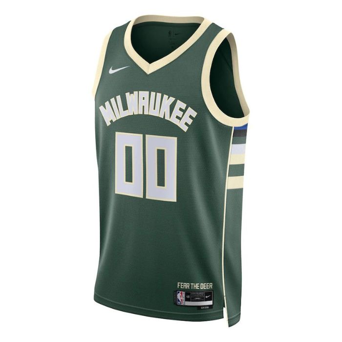 Milwaukee Bucks Unisex 2023 Swingman Custom Jersey Hunter Green - Icon Edition - Jersey Teams World
