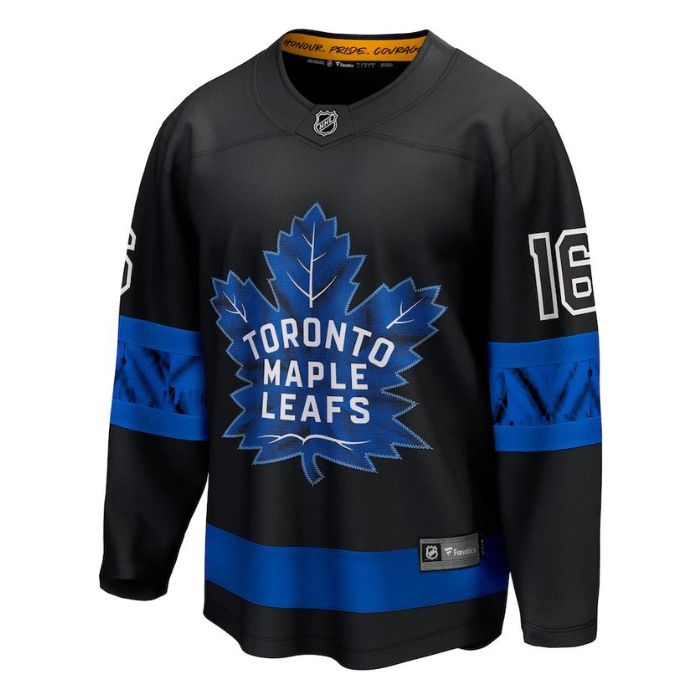 Mitchell Marner Toronto Maple Leafs Team Alternate Premier Breakaway Reversible Player Jersey - Black - Jersey Teams World