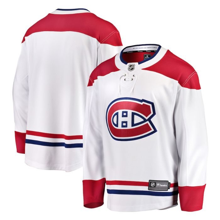 Montreal Canadiens Unisex Breakaway Away Personalized Jersey - White - Jersey Teams World