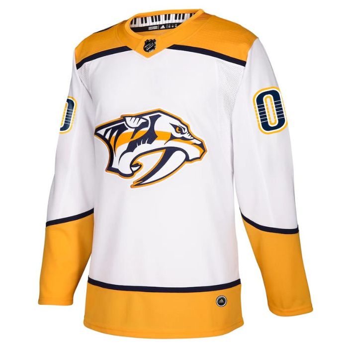 Nashville Predators Unisex Away Personalized Pro Jersey - White - Jersey Teams World