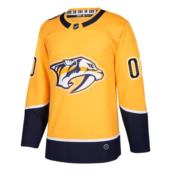 Nashville Predators Unisex Pro Personalized Jersey - Gold - Jersey Teams World
