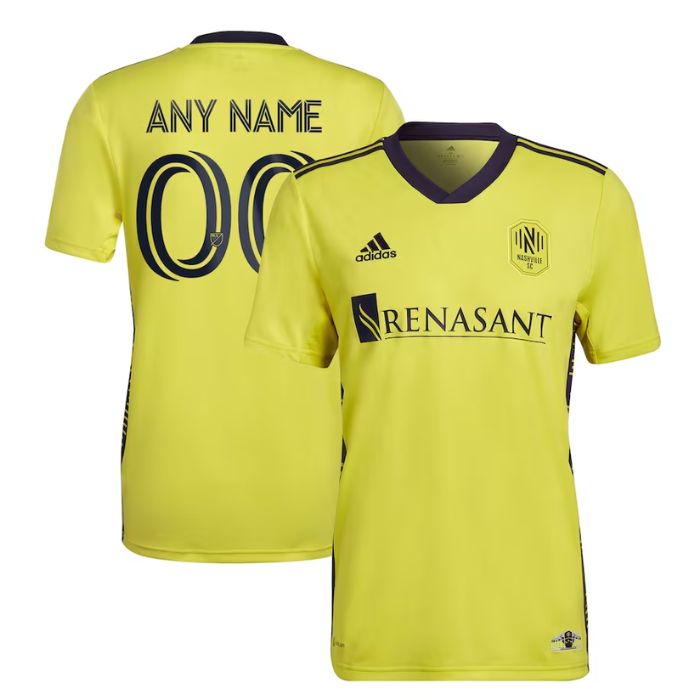 Nashville SC 2022 The Homecoming Kit Custom Jersey - Yellow - Jersey Teams World