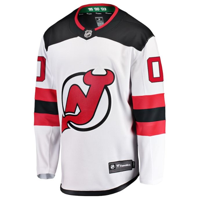 New Jersey Devils Unisex Away Breakaway Personalized Pro Jersey - White - Jersey Teams World