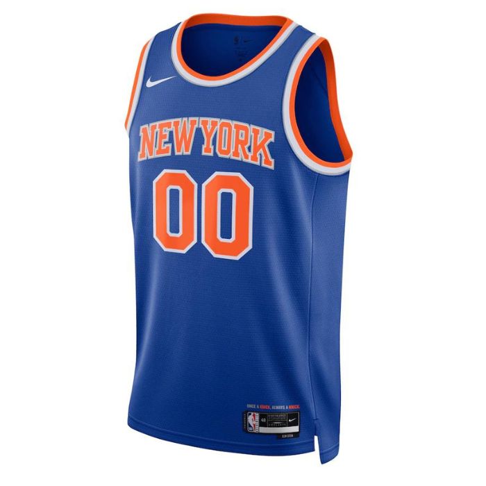 New York Knicks Unisex 2023 Swingman Custom Pro Jersey Blue - Icon Edition - Jersey Teams World