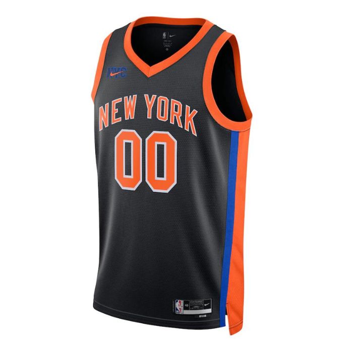 New York Knicks Unisex 2023 Swingman Custom Pro Official Jersey - City Edition - Black - Jersey Teams World