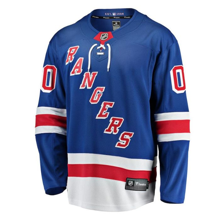 New York Rangers Unisex Home Breakaway Pro Personalized Jersey - Blue - Jersey Teams World