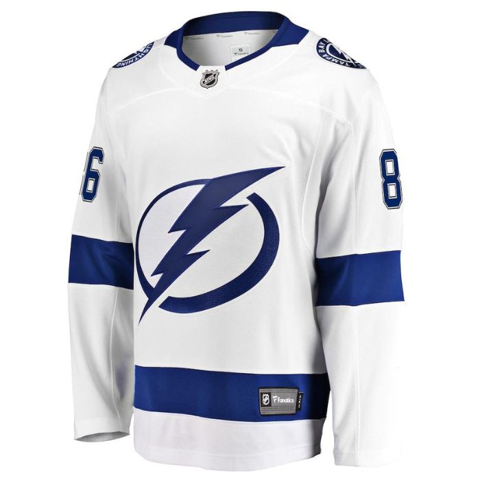 Nikita Kucherov Tampa Bay Lightning Team Away Premier Breakaway Unisex Player Jersey - White - Jersey Teams World